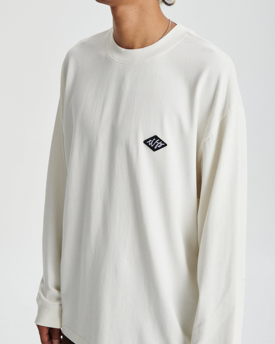 Scribble Jumbo Longsleeve Tee - Vintage White