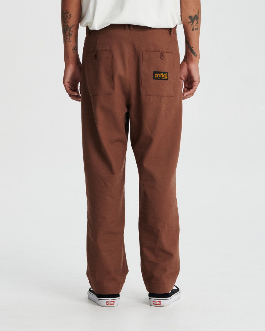 Harro Pleat Pant - Brown