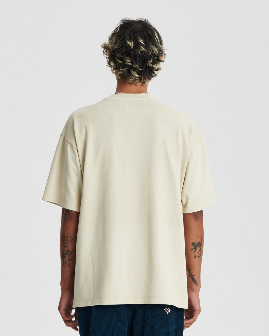 Scribble Pkt Tee - Bone