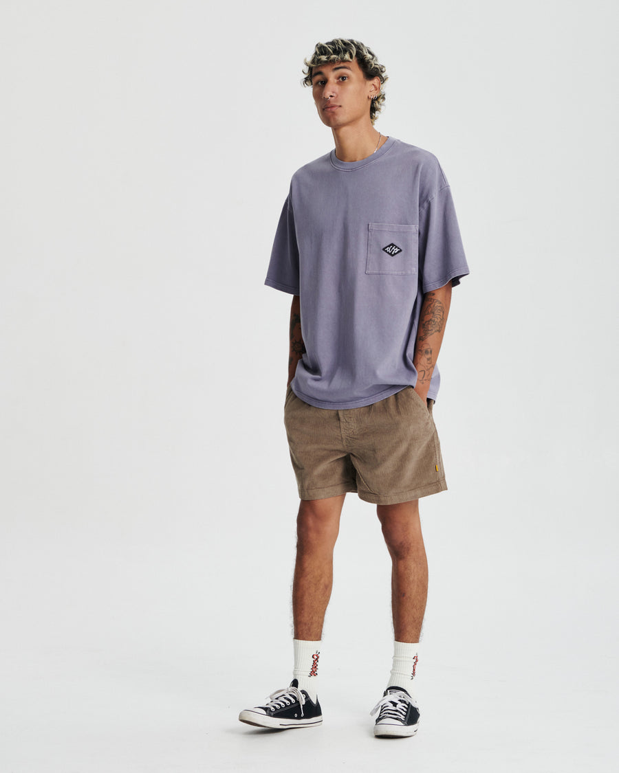 Scribble Pkt Tee - Purple Mauve